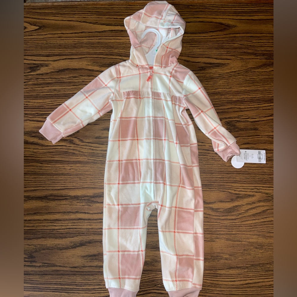 Carter’s Plaid Heart Footless PJs